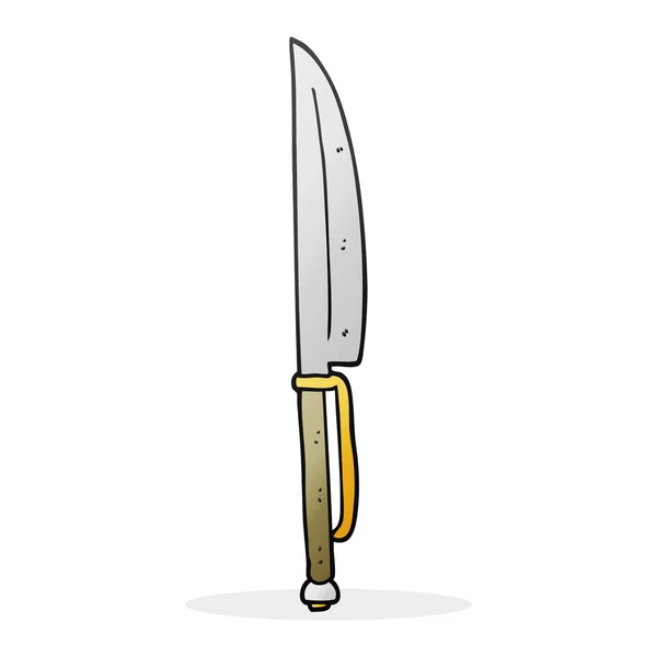 FreeHand ritade cartoon kniv — Stock vektor