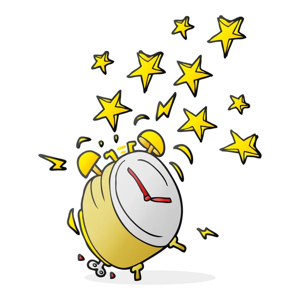 Cartoon ringing alarm clock — Stock Vector