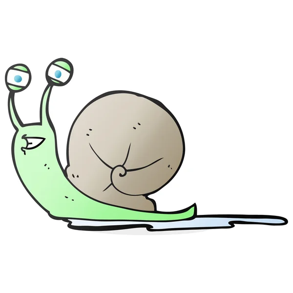 Escargot dessin animé à main levée — Image vectorielle