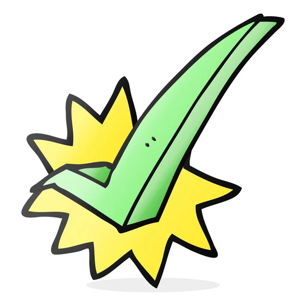 Cartoon tick symbol — Stock vektor