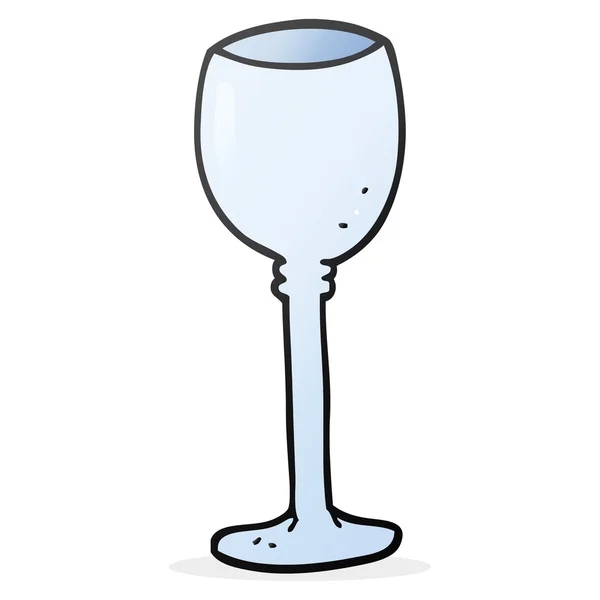 Verre à vin dessin animé — Image vectorielle