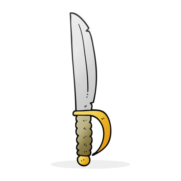 Serbest çizilmiş karikatür bıçak — Stok Vektör