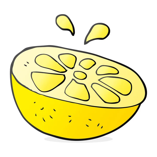 FreeHand ritade cartoon citron — Stock vektor