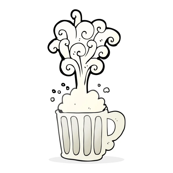 Desenhos animados explodindo cerveja — Vetor de Stock