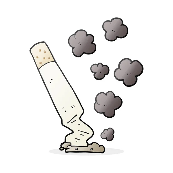 Cigarrillo de dibujos animados dibujado a mano alzada — Vector de stock
