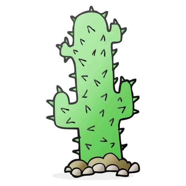 FreeHand getekende cartoon cactus — Stockvector