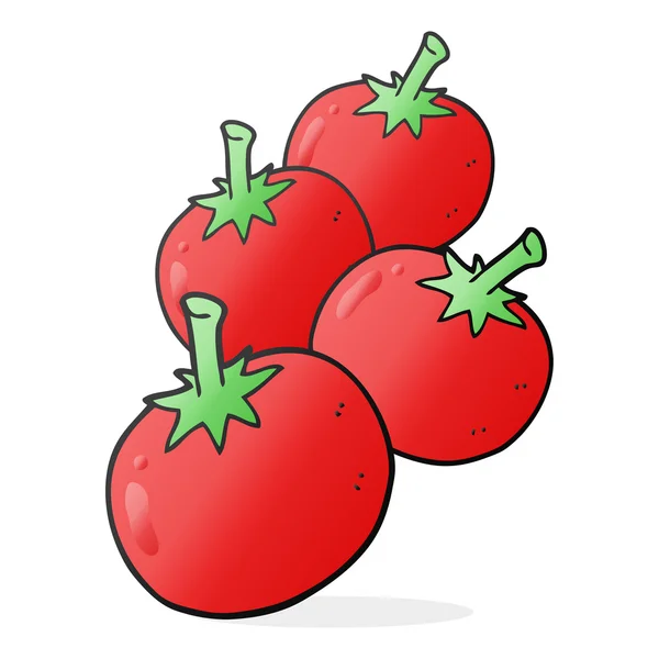 Freihand gezeichnete Cartoon-Tomate — Stockvektor