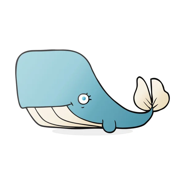 Cartoon happy whale — Stock vektor