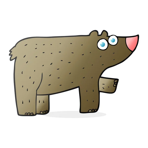 Szabadkézi rajzolt képregény medve — Stock Vector