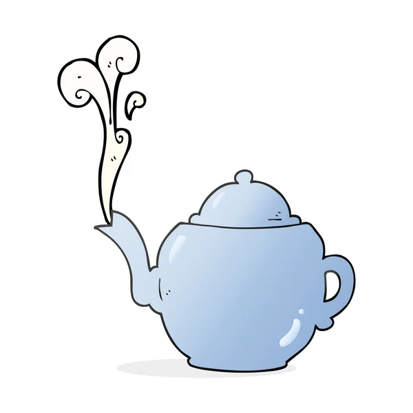 写意画的卡通茶壶 — 图库矢量图片