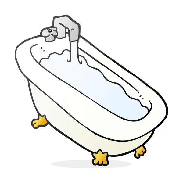Мультяшна ванна повна води — стоковий вектор