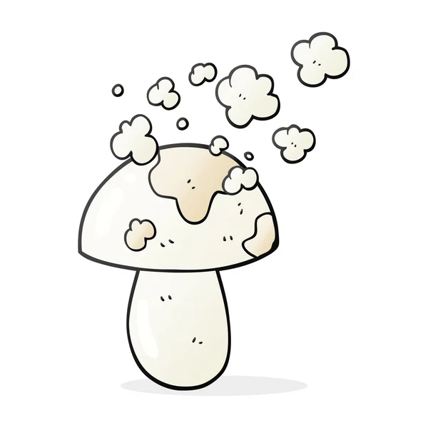 Freihand gezeichneter Cartoon-Pilz — Stockvektor