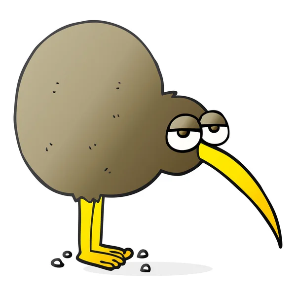 Kiwi dibujado a mano alzada de dibujos animados — Vector de stock