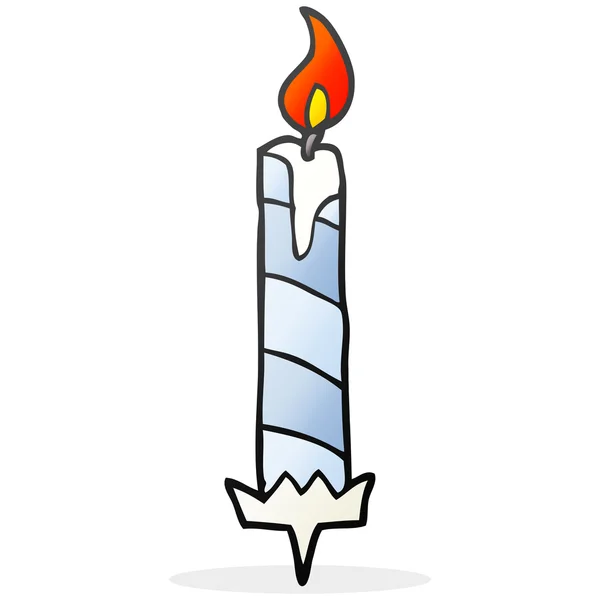 Γελοιογραφία γενέθλια τούρτα κερί — Διανυσματικό Αρχείο