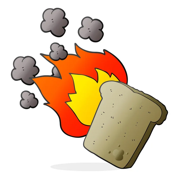 Cartoon verbrande toast — Stockvector