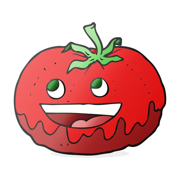 Serbest çizilmiş karikatür domates — Stok Vektör