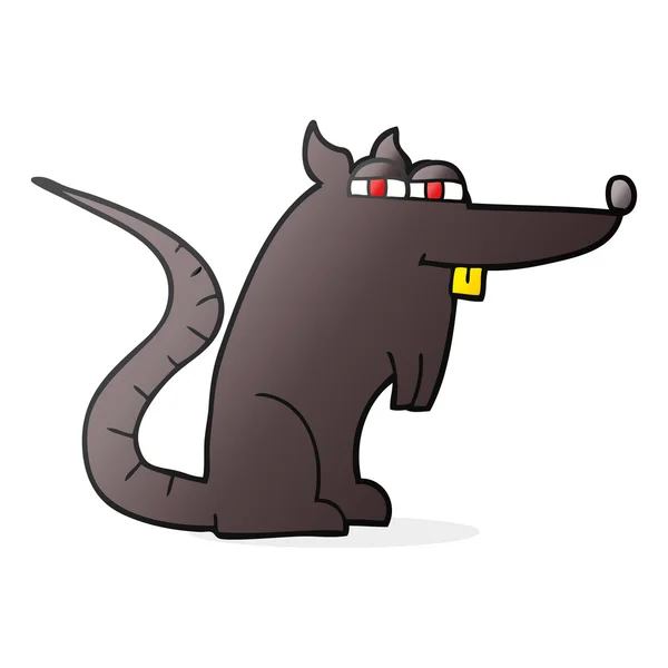 Dibujos animados rata malvada — Vector de stock