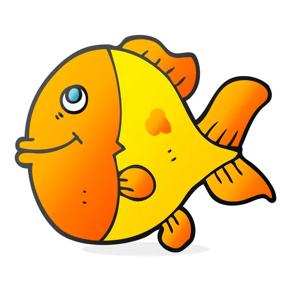 フリーハンドで描いた漫画の魚 — ストックベクタ