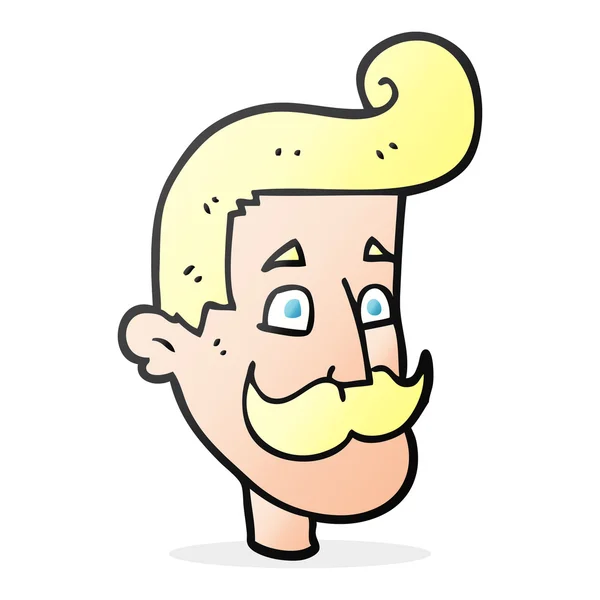 Człowiek z kreskówki z wąsami — Wektor stockowy