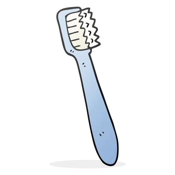 Brosse à dents dessin animé à main levée — Image vectorielle