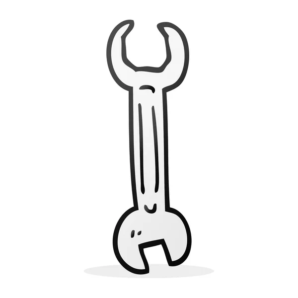 Serbest çizilmiş karikatür somun anahtarı — Stok Vektör