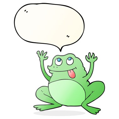 komik konuşma kabarcık karikatür kurbağa