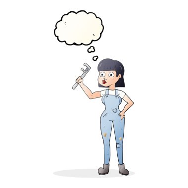 kabarcık karikatür kadın tesisatçı sanıyordum