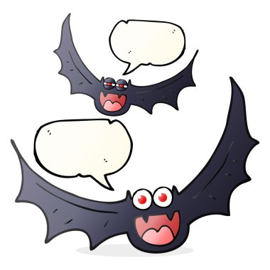 konuşma balonu çizgi film halloween yarasalar