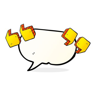 konuşma kabarcık karikatür tırnak işaretleri