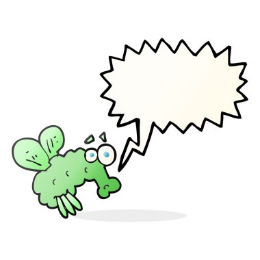 konuşma kabarcık karikatür sinek