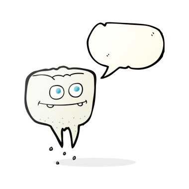 konuşma kabarcık karikatür diş