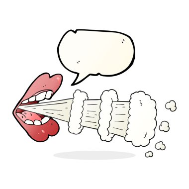 konuşma kabarcık karikatür nefes