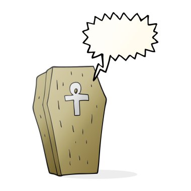 konuşma balonu çizgi film ürkütücü tabut