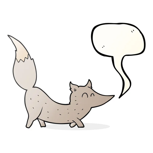 Sprechblase Karikatur kleiner Wolf — Stockvektor