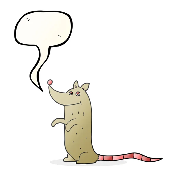Speech bubble cartoon rat — Stock Vector