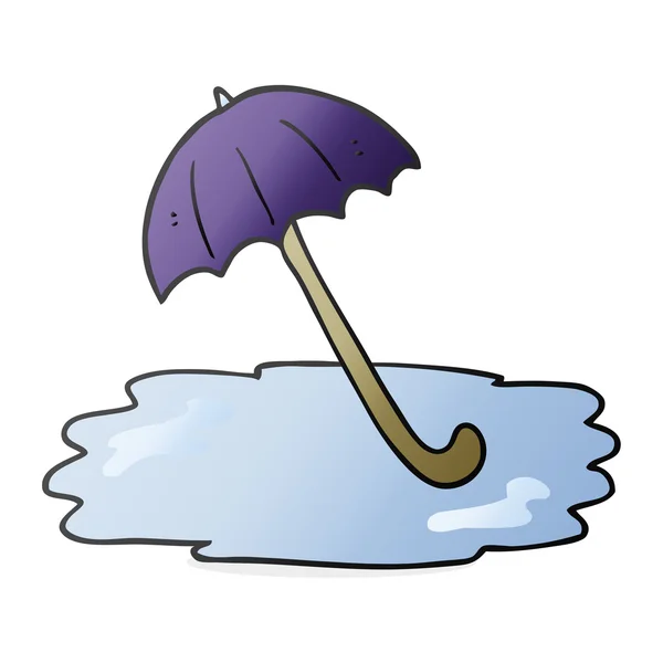 Guarda-chuva molhado desenhos animados —  Vetores de Stock
