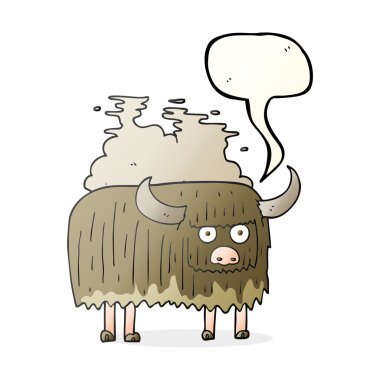 konuşma kabarcık karikatür kokulu inek