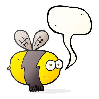 konuşma kabarcık karikatür arı