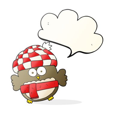 konuşma kabarcık karikatür şirin baykuş