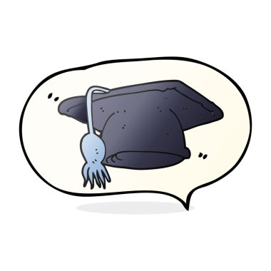 konuşma kabarcık karikatür mezuniyet kap