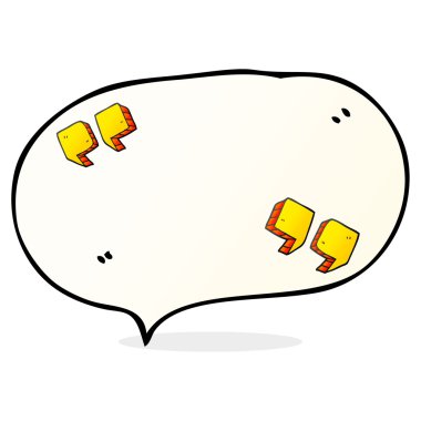 konuşma kabarcık karikatür tırnak işaretleri