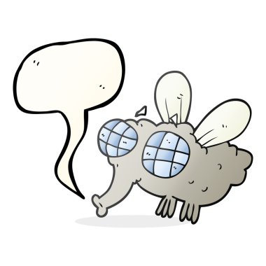 konuşma kabarcık karikatür sinek