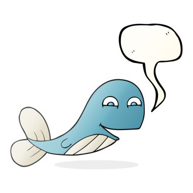 konuşma kabarcık karikatür balina