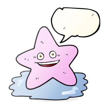 konuşma kabarcık karikatür denizyıldızı