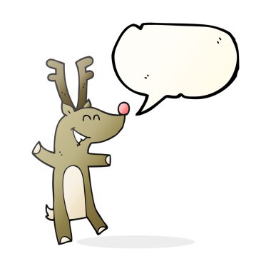 konuşma kabarcık karikatür Ren geyiği