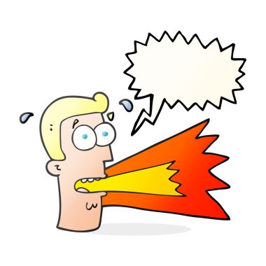 konuşma kabarcık karikatür bağıran adam