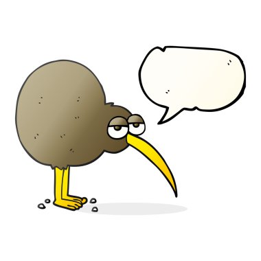 konuşma kabarcık karikatür kivi