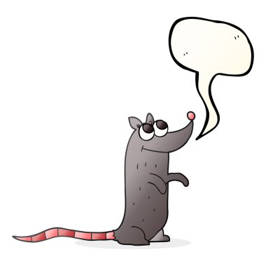 konuşma kabarcık karikatür sıçan