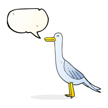 konuşma kabarcık karikatür kuş