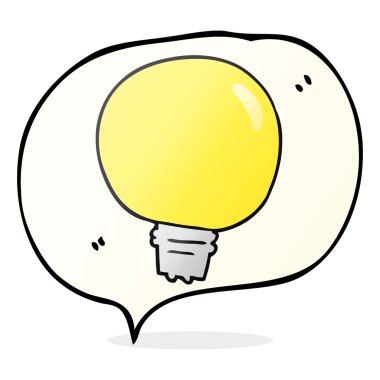 konuşma kabarcık karikatür ampul